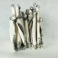 Dürer's Rasenstück in 500 Jahren (Porzellan, Eisen 27 x 24 x 24 cm)